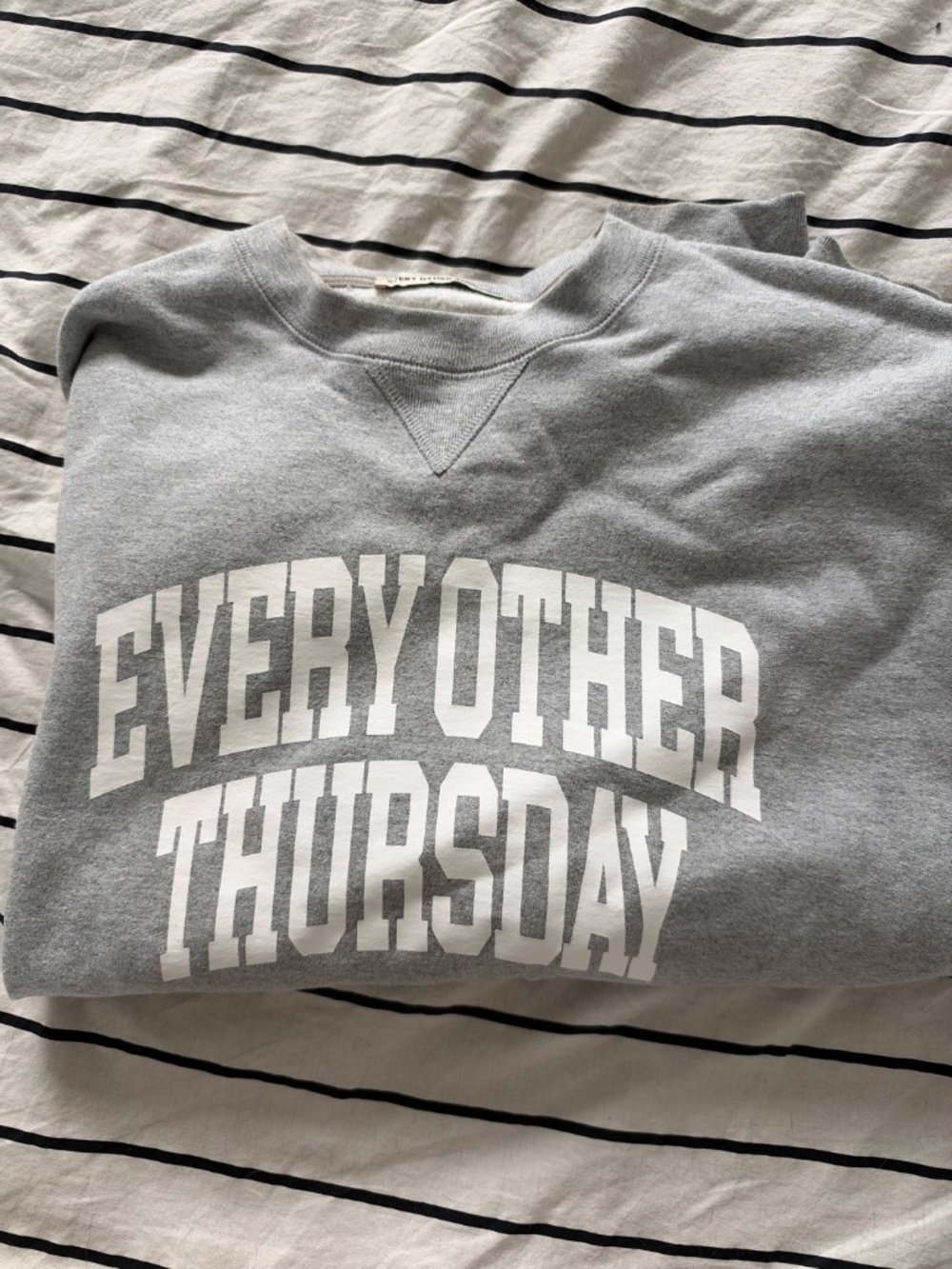 Every Other Thursday Men's Gray Crewneck Sweater